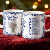 Custom Name Letter God Says I Am Flower Toile De Jouy Style Print Full Mug LM32 895391