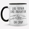Custom Name Like Father Like Daughter - Personalized Accent Ceramic Mug Custom Name Like Father Like Daughter - Personalized Accent Ceramic Mug
