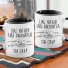 Custom Name Like Father Like Daughter - Personalized Accent Ceramic Mug Custom Name Like Father Like Daughter - Personalized Accent Ceramic Mug