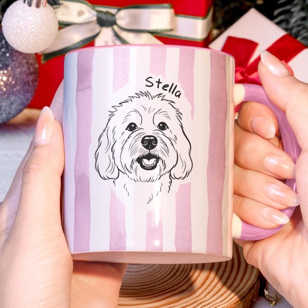 Custom Pet Portrait Mug With Name Personalized Dog Cat Photo Accent Mug CH07 899944 Custom Pet Portrait Mug With Name Personalized Dog Cat Photo Accent Mug CH07 899944