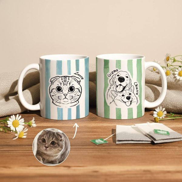 Custom Pet Portrait Mug With Name Personalized Dog Cat Photo Accent Mug CH07 899944 Custom Pet Portrait Mug With Name Personalized Dog Cat Photo Accent Mug CH07 899944