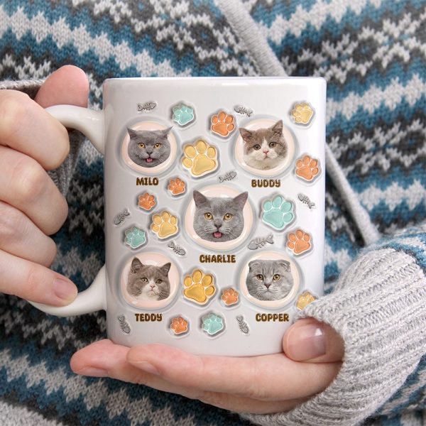 Custom Photo 3D Inflated Effect Cat Mug N304 890149 Custom Photo 3D Inflated Effect Cat Mug N304 890149