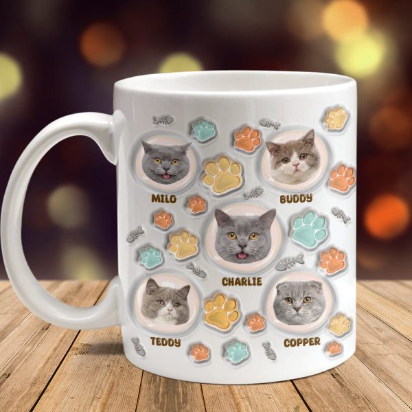 Custom Photo 3D Inflated Effect Cat Mug N304 890149 Custom Photo 3D Inflated Effect Cat Mug N304 890149