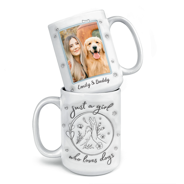 Custom Photo A Dog Will Teach You Unconditional Love - Dog Personalized Custom 3D Inflated Effect Printed Mug - Gift For Pet Owners, Pet Lovers Custom Photo A Dog Will Teach You Unconditional Love - Dog Personalized Custom 3D Inflated Effect Printed Mug - Gift For Pet Owners, Pet Lovers