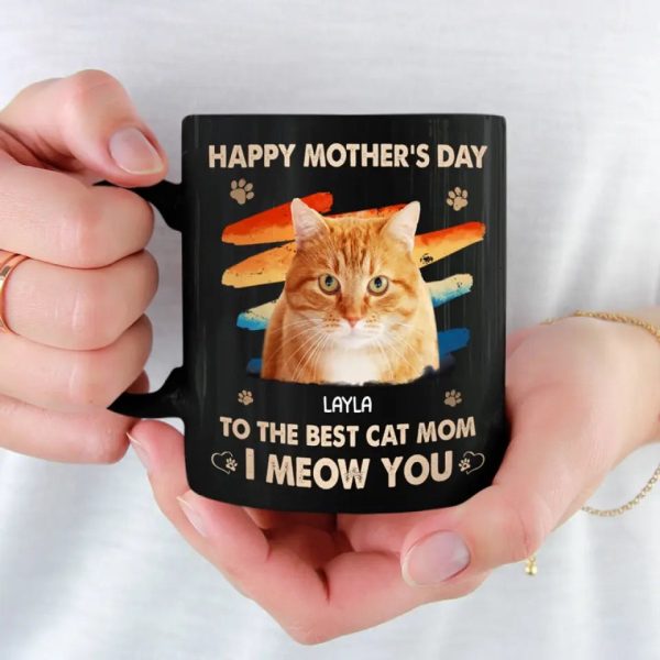 Custom Photo A Mother Must Think Twice - Dog & Cat Personalized Custom Black Mug - Mother's Day, Gift For Pet Owners, Pet Lovers Custom Photo A Mother Must Think Twice - Dog & Cat Personalized Custom Black Mug - Mother's Day, Gift For Pet Owners, Pet Lovers
