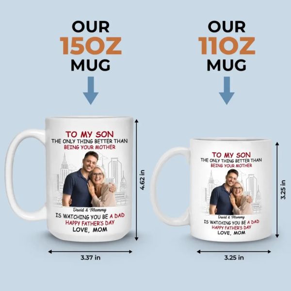 Custom Photo A Son Is A Love Letter - Family Personalized Custom Mug - Father's Day, Gift For Son Custom Photo A Son Is A Love Letter - Family Personalized Custom Mug - Father's Day, Gift For Son