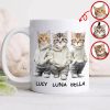 Custom Photo And Name Cat White Mug For Cat Pet Lovers HA75 897598 Custom Photo And Name Cat White Mug For Cat Pet Lovers HA75 897598