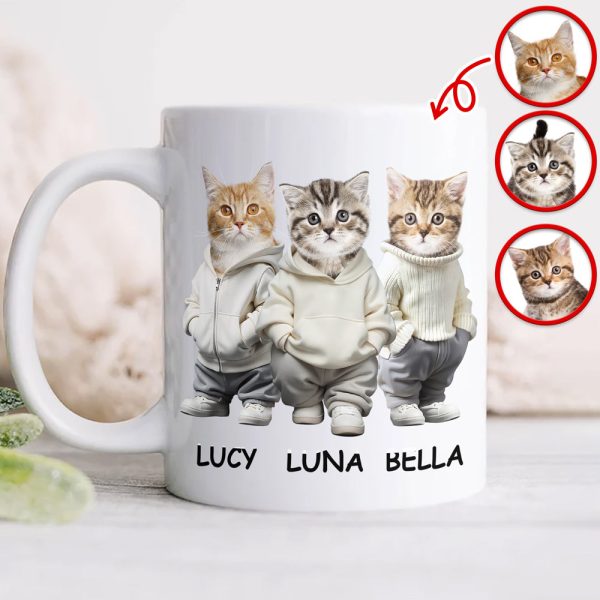 Custom Photo And Name Cat White Mug For Cat Pet Lovers HA75 897598 Custom Photo And Name Cat White Mug For Cat Pet Lovers HA75 897598