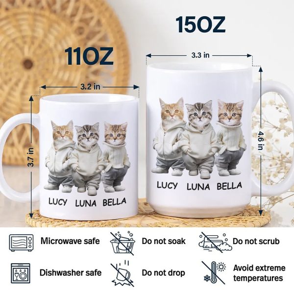 Custom Photo And Name Cat White Mug For Cat Pet Lovers HA75 897598 Custom Photo And Name Cat White Mug For Cat Pet Lovers HA75 897598