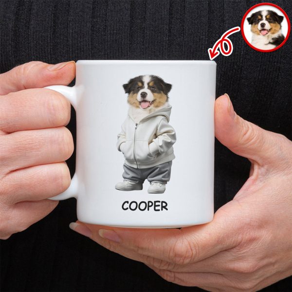 Custom Photo And Name Dog White Mug For Dog Pet Lovers HA75 897596 Custom Photo And Name Dog White Mug For Dog Pet Lovers HA75 897596