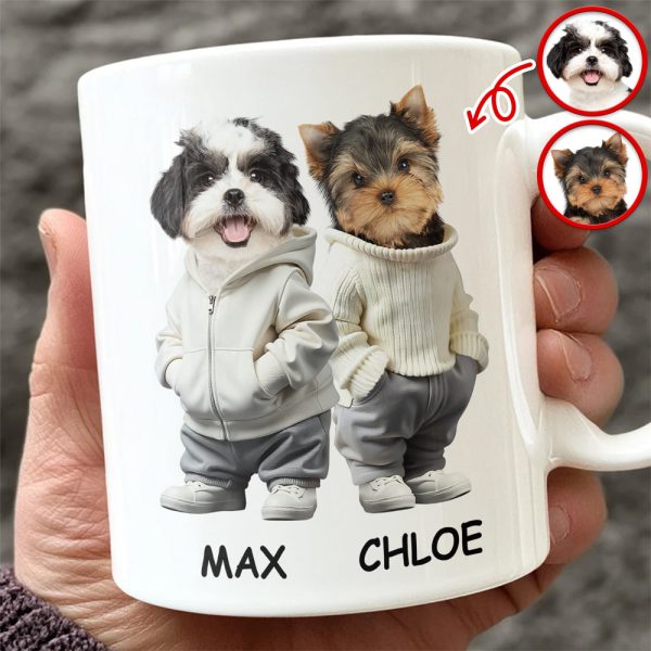Custom Photo And Name Dog White Mug For Dog Pet Lovers HA75 897596 Custom Photo And Name Dog White Mug For Dog Pet Lovers HA75 897596