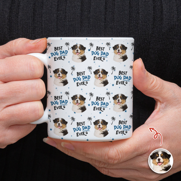 Custom Photo Best Cat Dad, Dog Mom Ever Personalized Mug CH07 910660