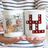 Custom Photo Crossword Puzzle Couple Scrabble Name - Personalized Mug Custom Photo Crossword Puzzle Couple Scrabble Name - Personalized Mug