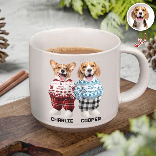Custom Photo Dog Cat Xmas Clothes Christmas Pottery Mug For Dog Cat Lovers CH07 899316 Custom Photo Dog Cat Xmas Clothes Christmas Pottery Mug For Dog Cat Lovers CH07 899316