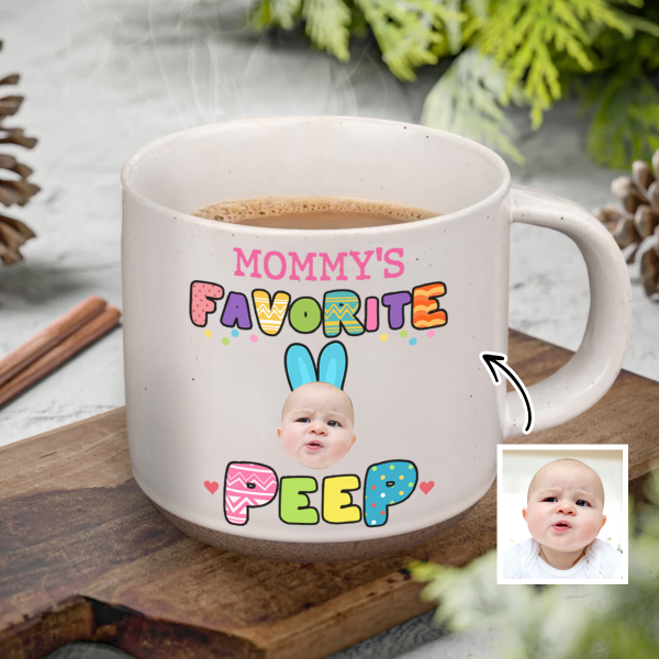 Custom Photo Favorite Peep For Easter Day Pottery Mug HO82 901184 Custom Photo Favorite Peep For Easter Day Pottery Mug HO82 901184