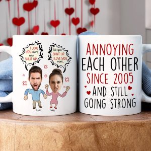 Custom Photo Gifts For Couple Coffee Mug Annoying Each Other