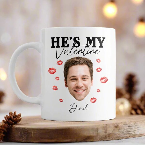 Custom Photo He/She's My Valentine Couple Mug HO82 893362 Custom Photo He/She's My Valentine Couple Mug HO82 893362