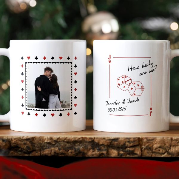 Custom Photo How Lucky Are We Mug Anniversary Gift For Couple CH07 910370 Custom Photo How Lucky Are We Mug Anniversary Gift For Couple CH07 910370