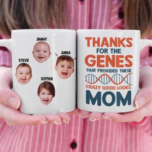 Custom Photo Kid, Good Looks, Mom, Personalized Mug, Gift For Mother, 231223