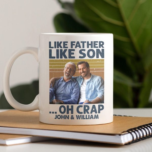 Custom Photo Like Father Like Son Family Mug N304 890313 Custom Photo Like Father Like Son Family Mug N304 890313