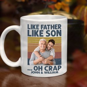 Custom Photo Like Father Like Son Family Mug N304 890313