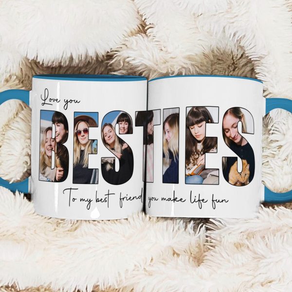 Custom Photo Love You Bestie Accent Mug TH10 892231 Custom Photo Love You Bestie Accent Mug TH10 892231