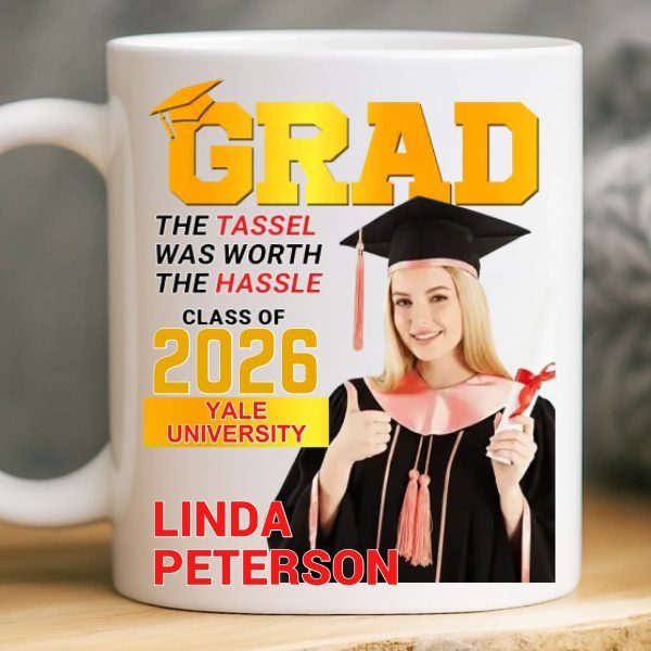 Custom Photo Magazine Mug - Personalized Graduation Gifts For Him, Her - The Tassel Is Worth The Hassle Custom Photo Magazine Mug - Personalized Graduation Gifts For Him, Her - The Tassel Is Worth The Hassle