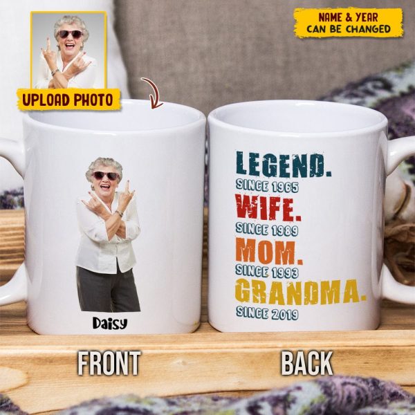 Custom Photo Mommy Legend Family Mug N304 HN590