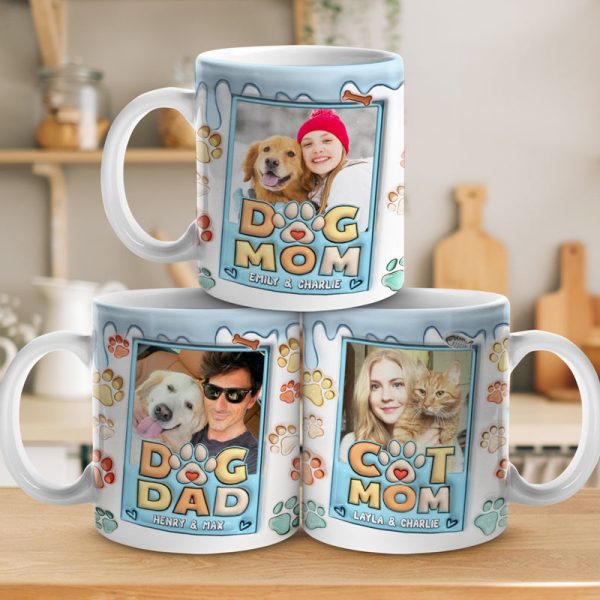 Custom Photo My Kids Have Four Feet - Dog & Cat Personalized Custom 3D Inflated Effect Printed Mug - Christmas Gift For Pet Owners, Pet Lovers Custom Photo My Kids Have Four Feet - Dog & Cat Personalized Custom 3D Inflated Effect Printed Mug - Christmas Gift For Pet Owners, Pet Lovers