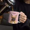 Custom Photo Realistic Watercolor Art Dog Cat Stripe Colors - Personalized White Edge-to-Edge Mug Custom Photo Realistic Watercolor Art Dog Cat Stripe Colors - Personalized White Edge-to-Edge Mug