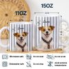 Custom Photo Realistic Watercolor Art Dog Cat Stripe Colors - Personalized White Edge-to-Edge Mug Custom Photo Realistic Watercolor Art Dog Cat Stripe Colors - Personalized White Edge-to-Edge Mug