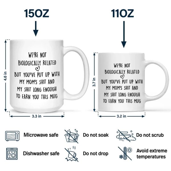Custom Photo Stepdad Bonus Dad We're Not Biologically Related - Personalized Mug Custom Photo Stepdad Bonus Dad We're Not Biologically Related - Personalized Mug