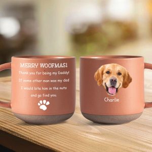 Custom Photo Thank You For Being My Daddy Dog Pottery Mug TH10 892123