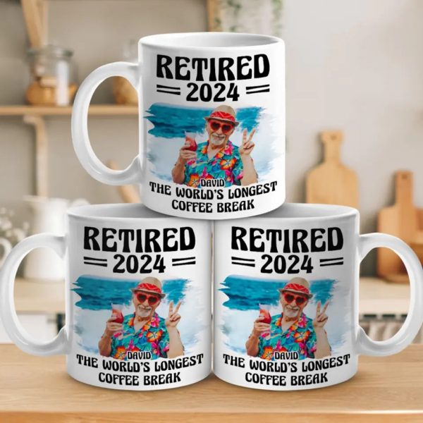 Custom Photo The World's Longest Coffee Break - Coworker Personalized Custom Mug - Appreciation, Retirement Gift For Coworkers, Work Friends, Colleagues Custom Photo The World's Longest Coffee Break - Coworker Personalized Custom Mug - Appreciation, Retirement Gift For Coworkers, Work Friends, Colleagues