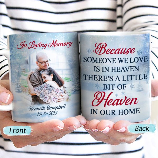 Custom Photo Those We Love Don't Go Away - Christmas Gift - Memorial Gift For Family - Personalized Custom White Edge-to-Edge Mug Custom Photo Those We Love Don't Go Away - Christmas Gift - Memorial Gift For Family - Personalized Custom White Edge-to-Edge Mug
