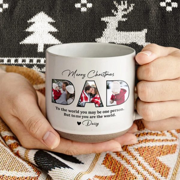 Custom Photo To Me You Are The World Family Pottery Mug TH10 892115 Custom Photo To Me You Are The World Family Pottery Mug TH10 892115