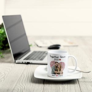 Custom Photo Together Since - Personalized Ceramic Mug - Gift For Couple, Husband Wife NH96
