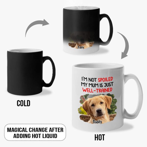 Custom Photo We Aren't Spoiled - Dog & Cat Personalized Custom Color Changing Mug - Gift For Pet Owners, Pet Lovers Custom Photo We Aren't Spoiled - Dog & Cat Personalized Custom Color Changing Mug - Gift For Pet Owners, Pet Lovers