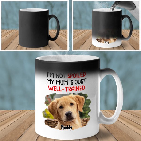 Custom Photo We Aren't Spoiled - Dog & Cat Personalized Custom Color Changing Mug - Gift For Pet Owners, Pet Lovers Custom Photo We Aren't Spoiled - Dog & Cat Personalized Custom Color Changing Mug - Gift For Pet Owners, Pet Lovers