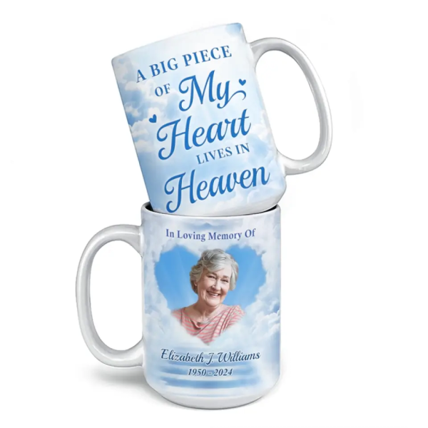 Custom Photo Your Spirit Lives On - Memorial Personalized Custom Mug - Sympathy Gift For Family Members Custom Photo Your Spirit Lives On - Memorial Personalized Custom Mug - Sympathy Gift For Family Members