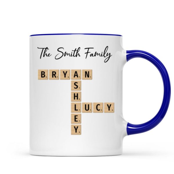 Custom Text Create Your Own Crossword Puzzle Gift For Family Friends Personalized Mug