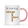 Custom Text Create Your Own Crossword Puzzle Gift For Family Friends Personalized Mug