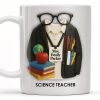 Customizable Coffee Mug Featuring Glasses, Books, Apple, Markers, Lab Coat - Personalized Custom Coffee Mug - GRAD272_MG Customizable Coffee Mug Featuring Glasses, Books, Apple, Markers, Lab Coat - Personalized Custom Coffee Mug - GRAD272_MG