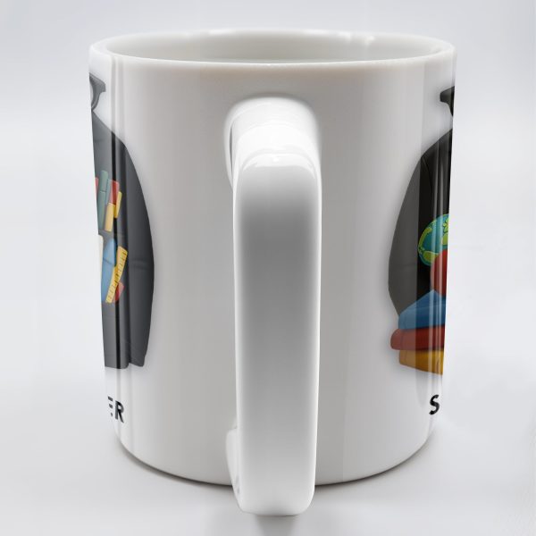 Customizable Coffee Mug Featuring Glasses, Books, Apple, Markers, Lab Coat - Personalized Custom Coffee Mug - GRAD272_MG Customizable Coffee Mug Featuring Glasses, Books, Apple, Markers, Lab Coat - Personalized Custom Coffee Mug - GRAD272_MG