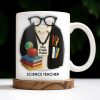 Customizable Coffee Mug Featuring Glasses, Books, Apple, Markers, Lab Coat - Personalized Custom Coffee Mug - GRAD272_MG Customizable Coffee Mug Featuring Glasses, Books, Apple, Markers, Lab Coat - Personalized Custom Coffee Mug - GRAD272_MG