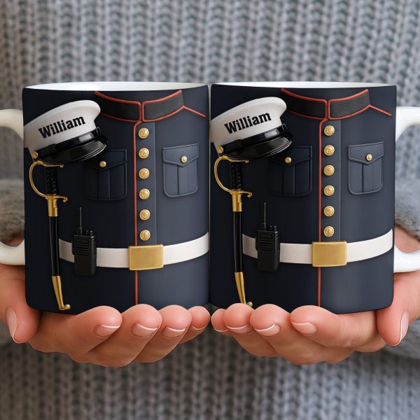 Customizable Design For Our Bravest Featuring Police Uniform - Personalized Custom Coffee Mug - JBS064_MG Customizable Design For Our Bravest Featuring Police Uniform - Personalized Custom Coffee Mug - JBS064_MG