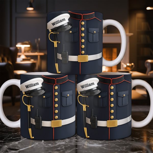 Customizable Design For Our Bravest Featuring Police Uniform - Personalized Custom Coffee Mug - JBS064_MG Customizable Design For Our Bravest Featuring Police Uniform - Personalized Custom Coffee Mug - JBS064_MG