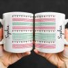 Customizable Name With Festive Light Strings - Personalized Custom Coffee Mug - XMAS155_MG