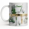 Customized Name, Golf Bag, Clubs, Balls, And Cart - Personalized Custom Coffee Mug - GOLF015_MG Customized Name, Golf Bag, Clubs, Balls, And Cart - Personalized Custom Coffee Mug - GOLF015_MG
