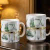 Customized Name, Golf Bag, Clubs, Balls, And Cart - Personalized Custom Coffee Mug - GOLF015_MG Customized Name, Golf Bag, Clubs, Balls, And Cart - Personalized Custom Coffee Mug - GOLF015_MG